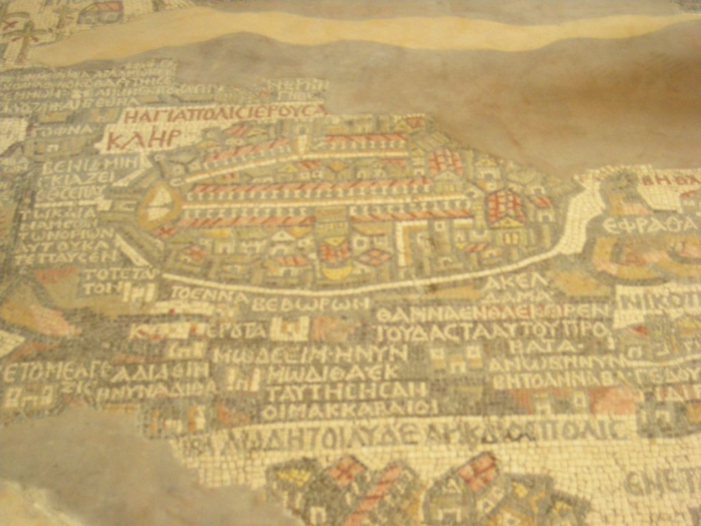 300 - Madaba - Chiesa di San Giorgio - Cartina a mosaico